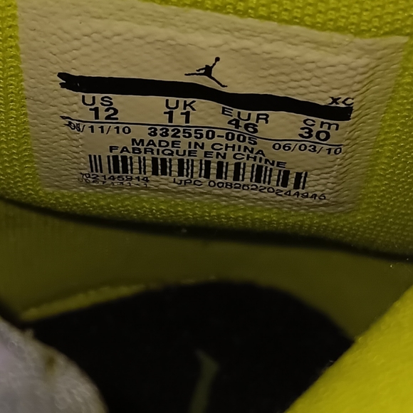 2010 Jordan 1 Cyber Black Blue Sapphire Retro High Shoes Vintage Nike - Picture 7 of 12